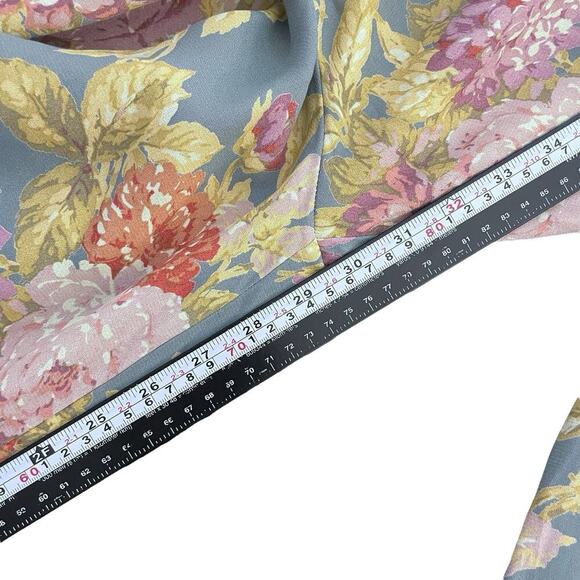 NWT Vintage Carole Little Wide Leg Pull On Pant Women 10 Tuilleries Floral Rayon - Picture 6 of 10